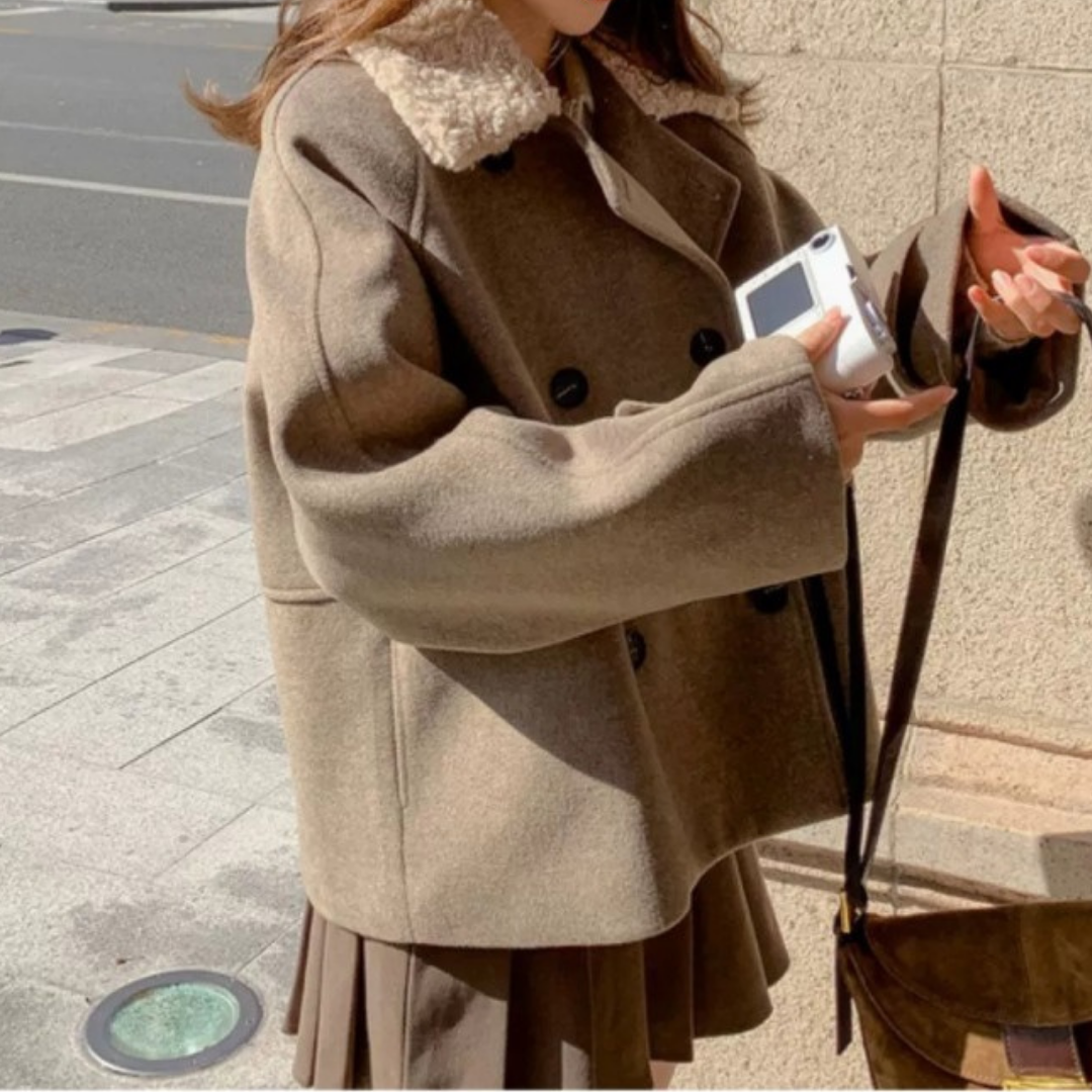 short wool coat lf2668