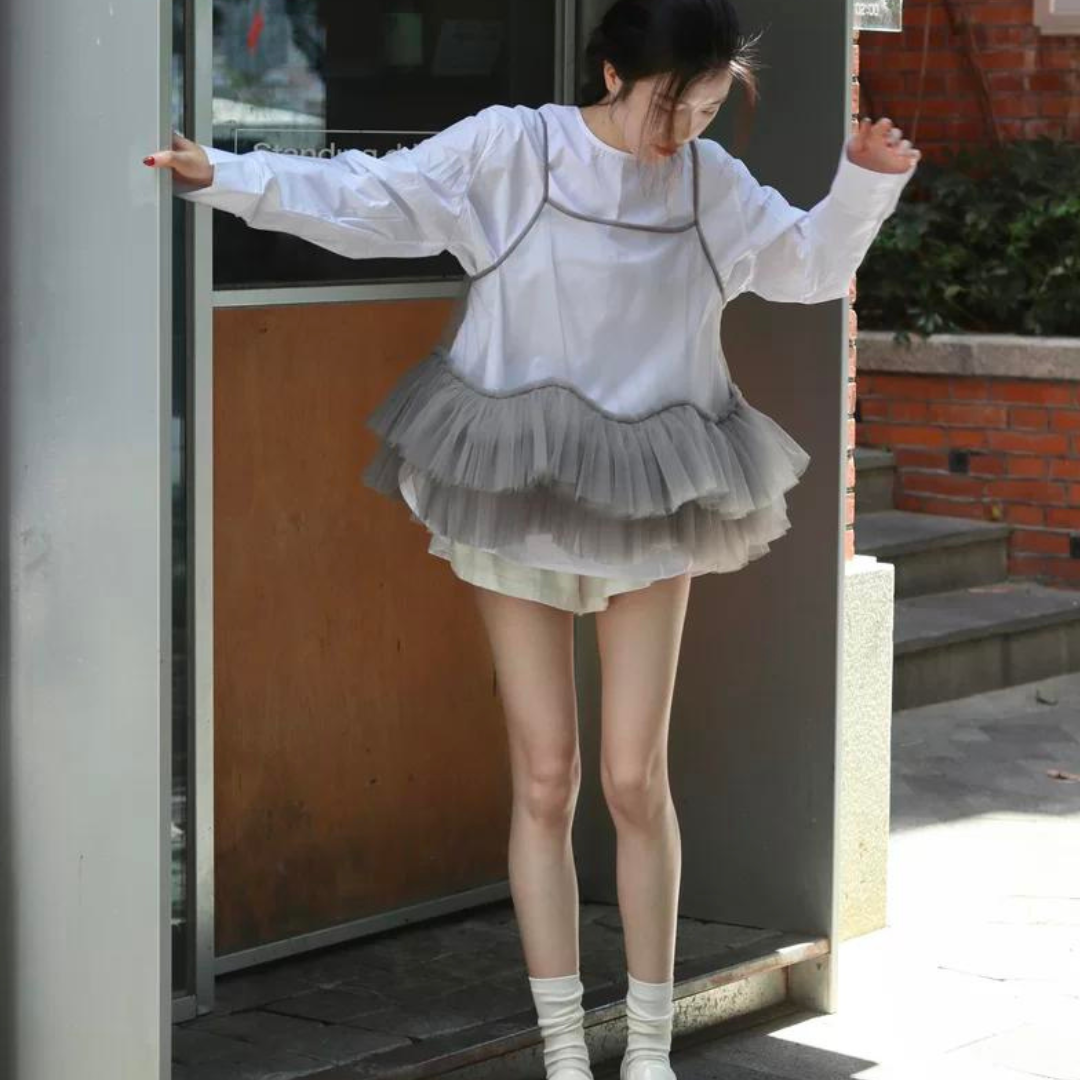 see through blouse lf3321