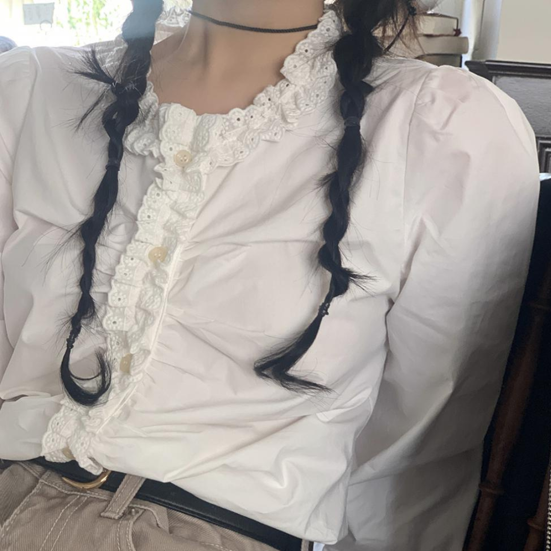 western style lace blouse lf2642