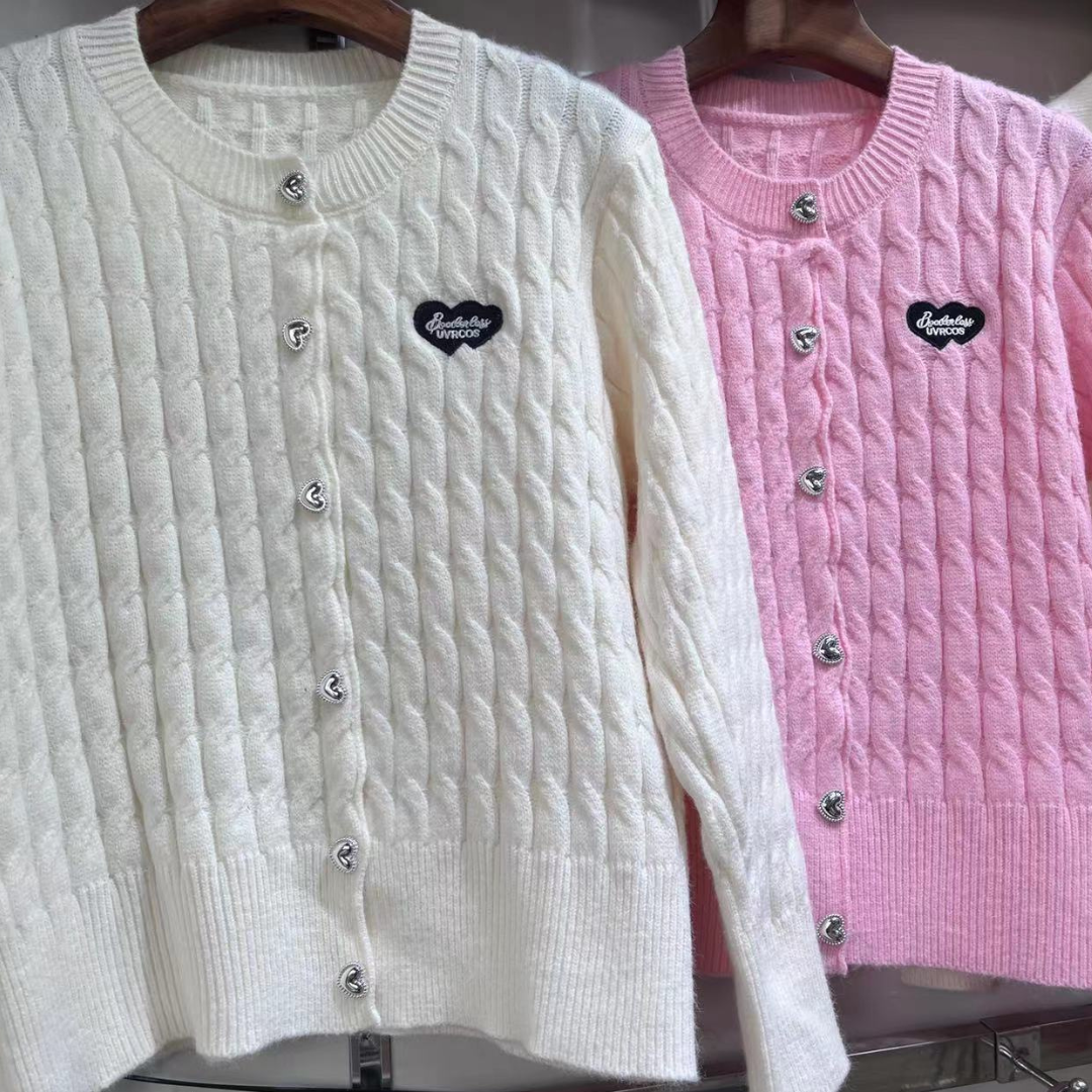 heart twist knit lf2709