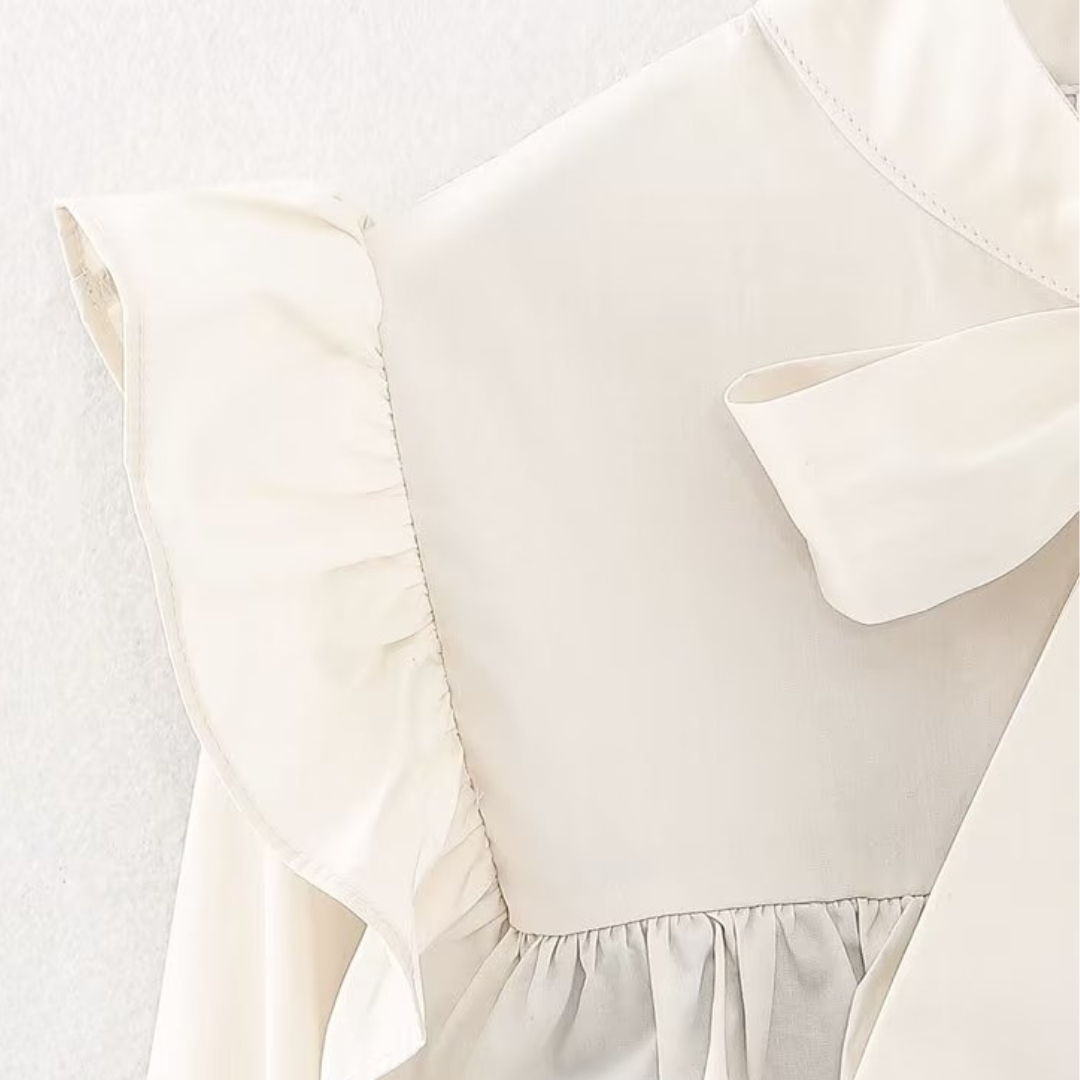 Frilled collar knit blouse lf2664