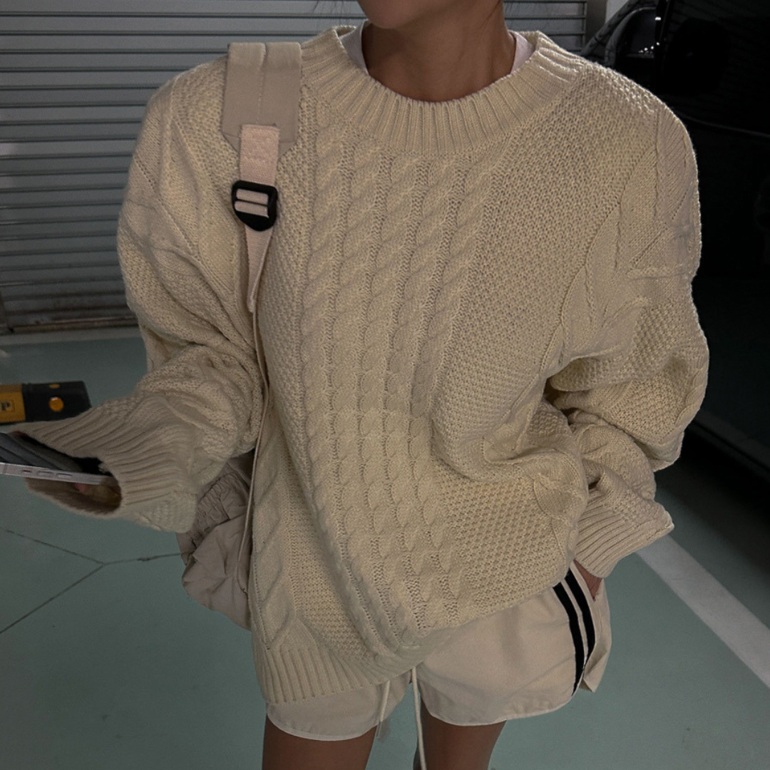 big knit sweater lf2713