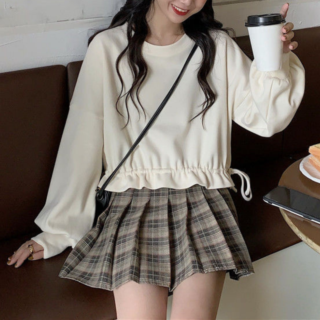 lace up sweatshirts lf2671