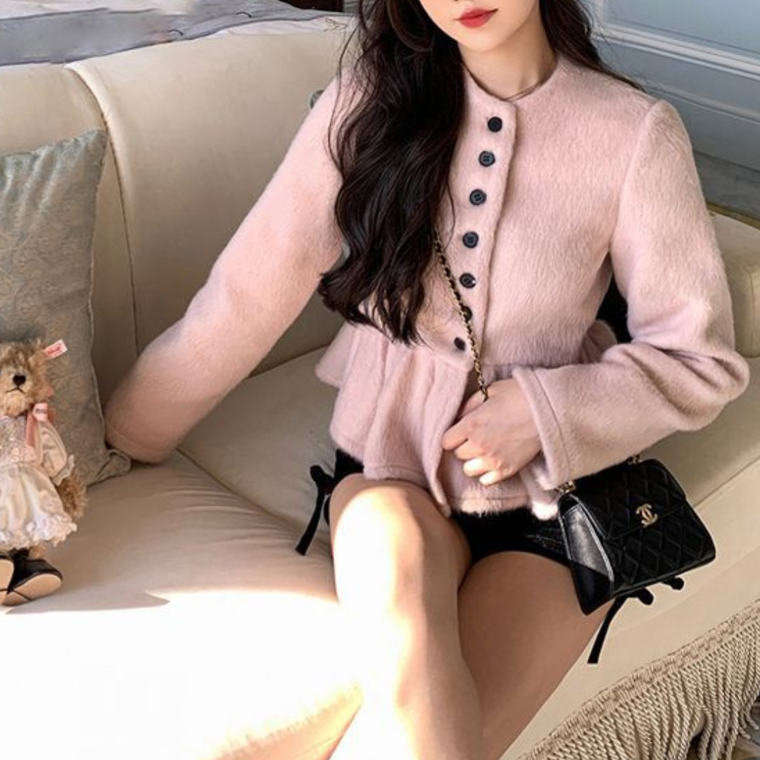 【Ranking1位】ruffle design short coat lf2654