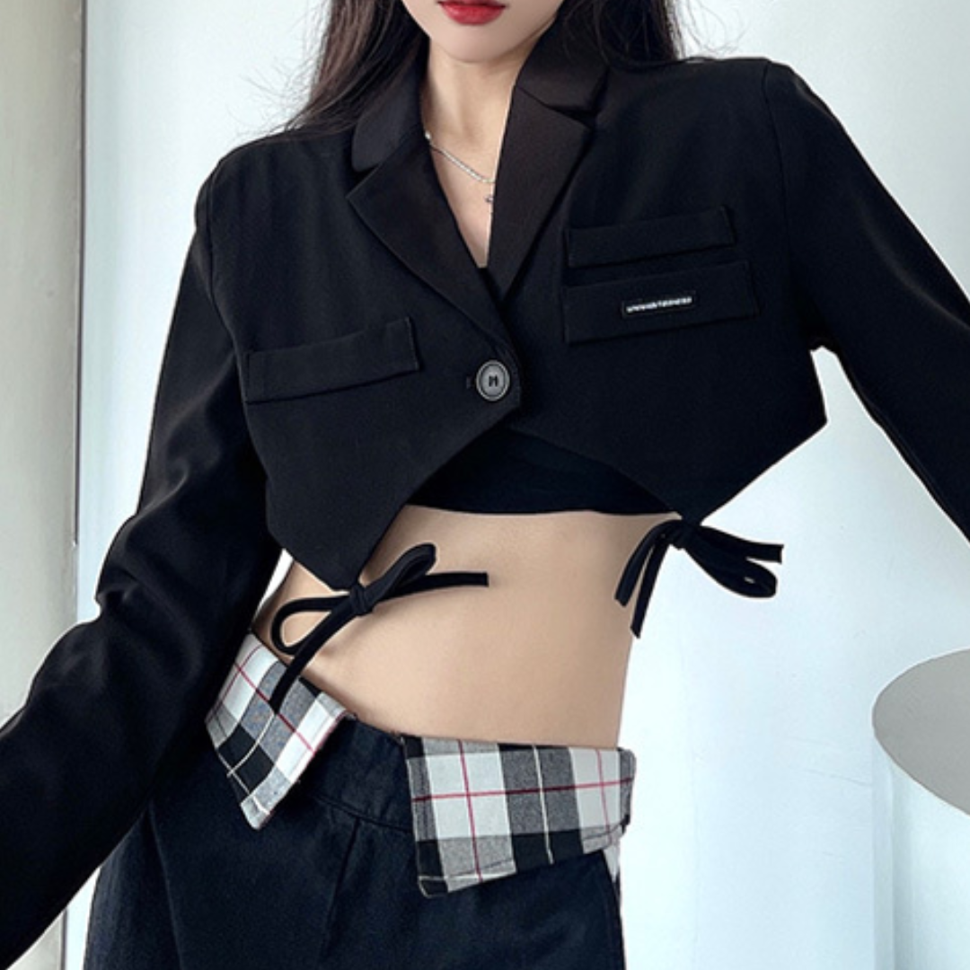 mini length ribbon point jacket lf2991