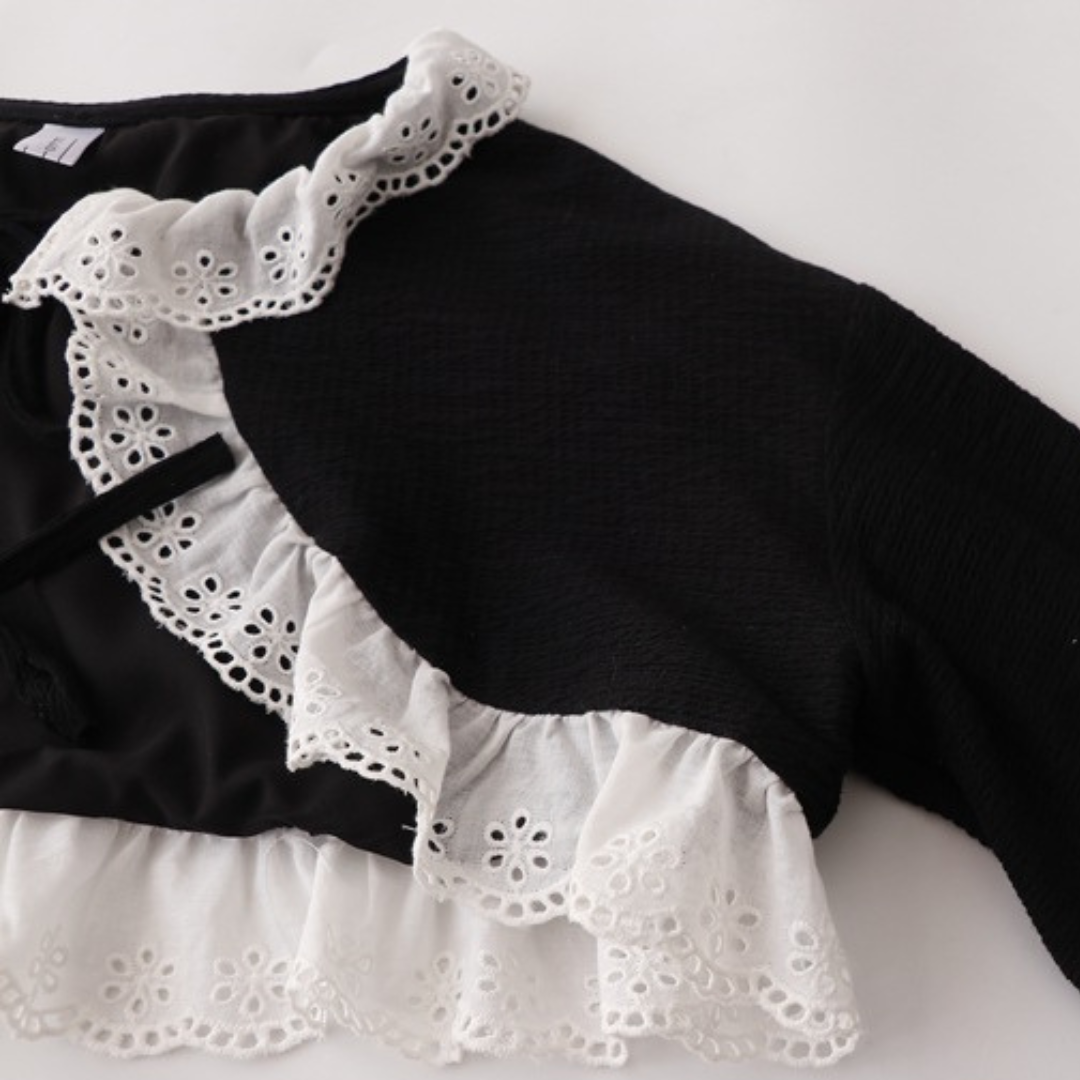 lace ruffle bolero lf3099