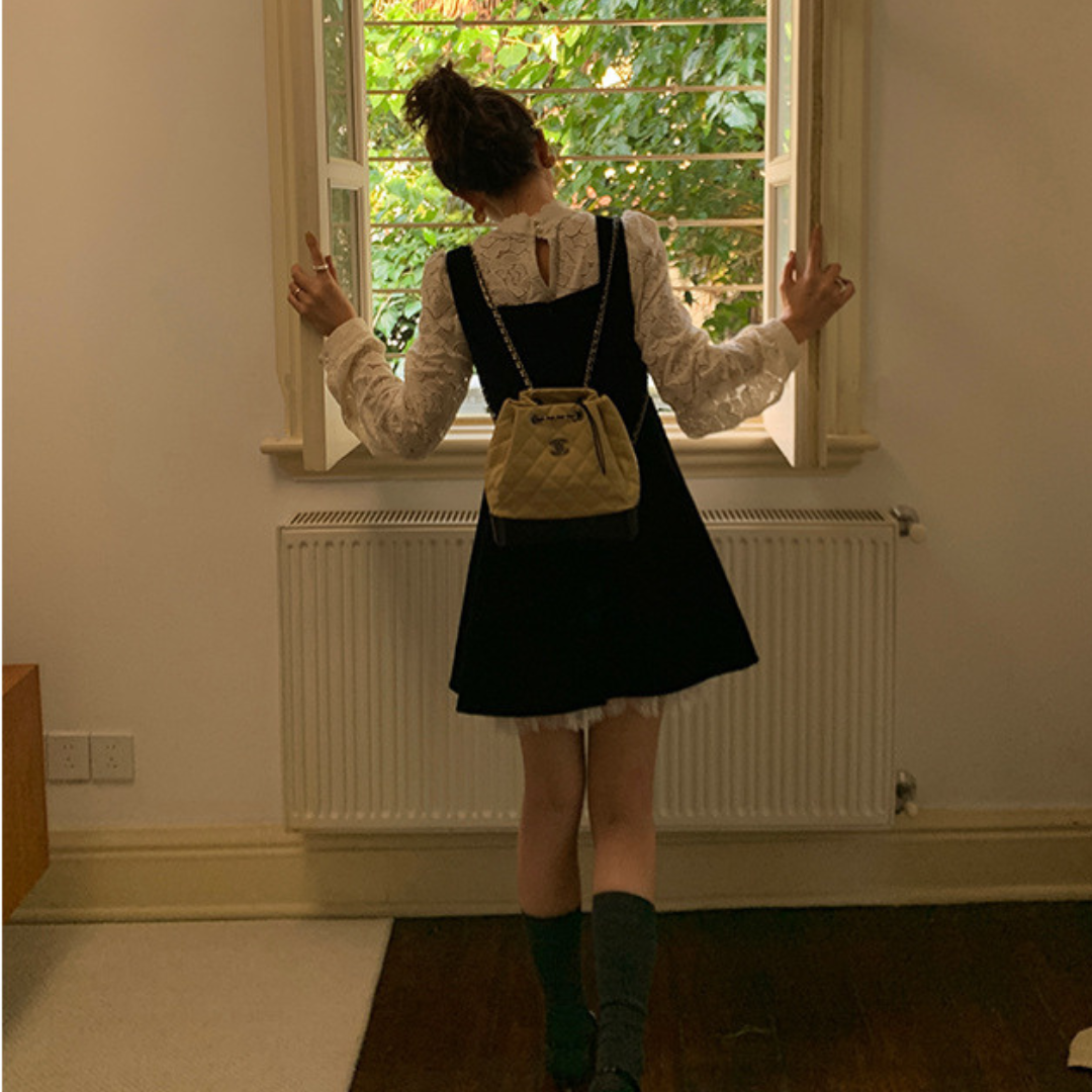 short suspender dress lf2714