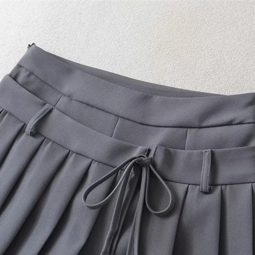 mini pleated skirt pants lf2909-1【即納】