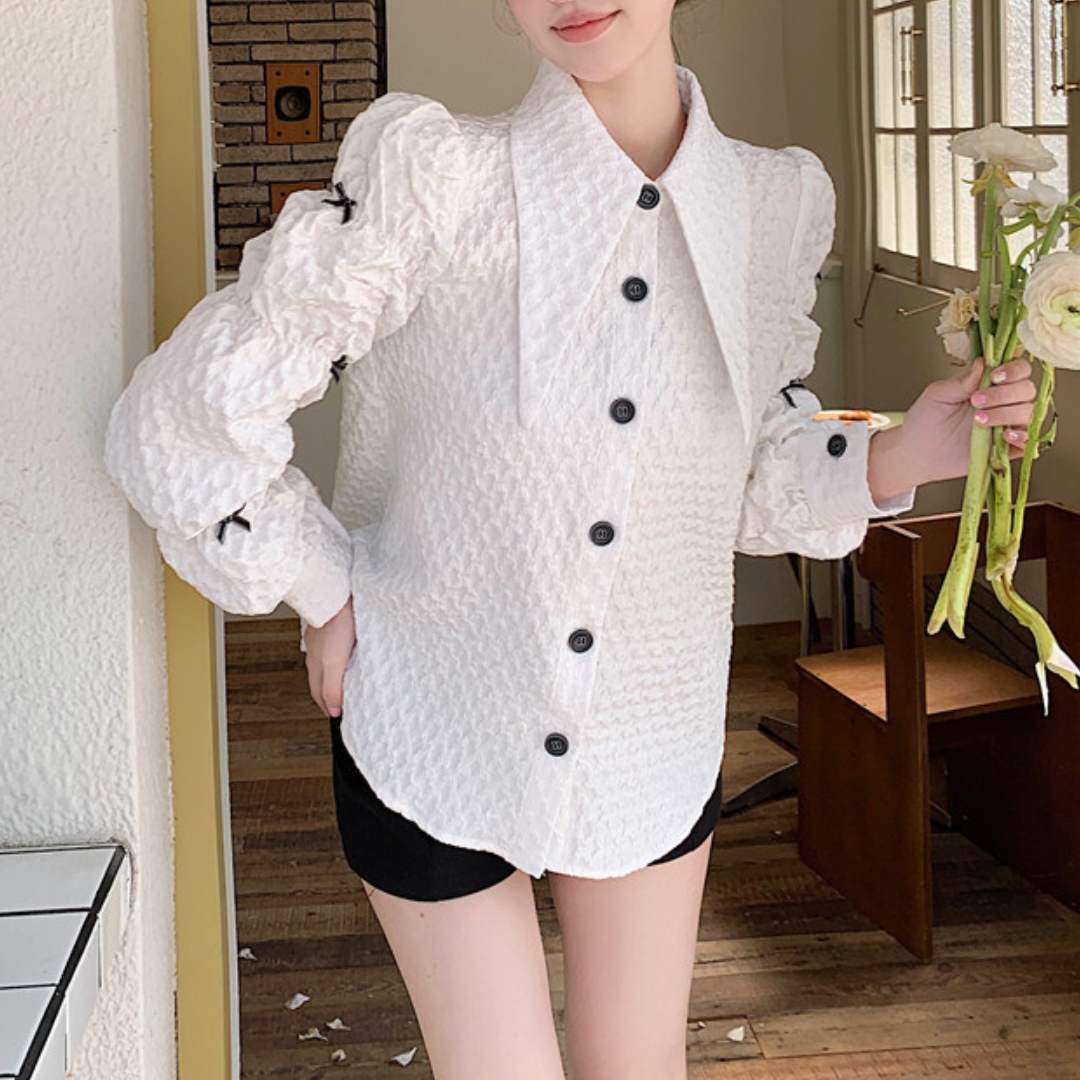 puff sleeve french shirt lf2741