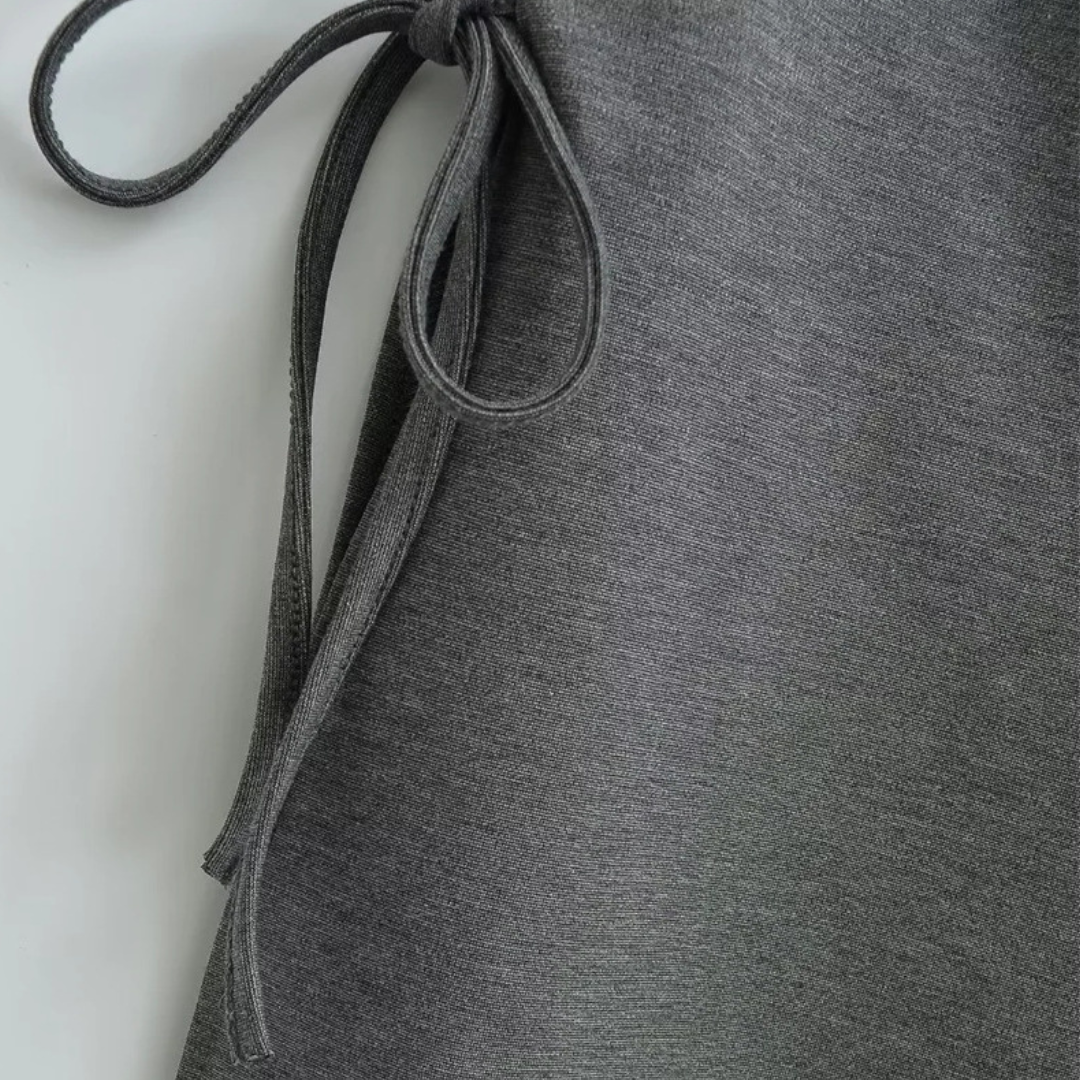 sweat ribbon mini skirt lf3118