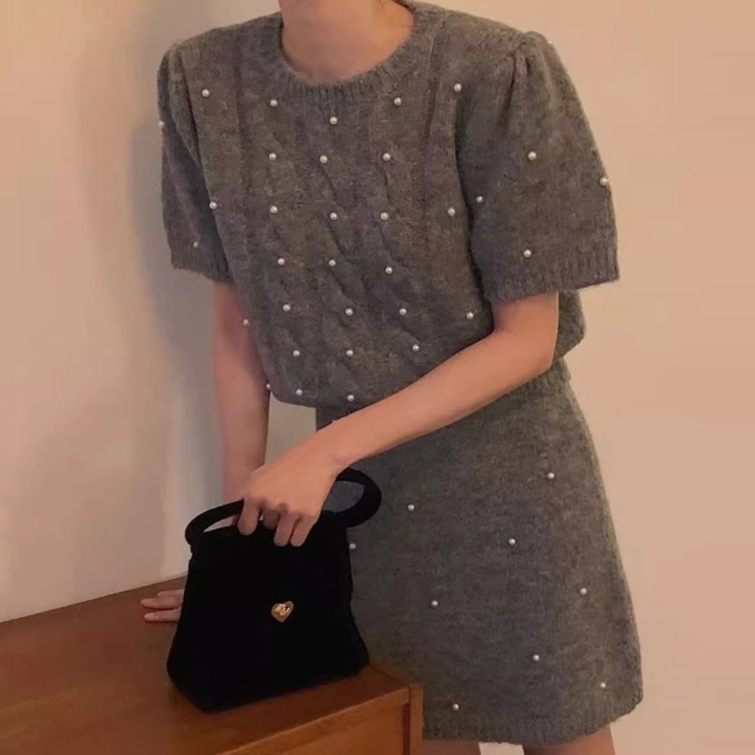 pearl sweater short sleeve setup lf2932