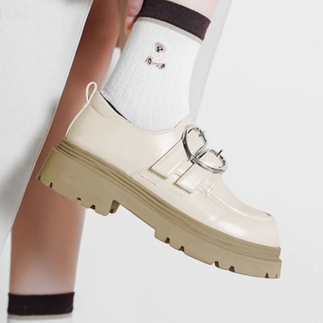 belt heart platform shoes lf2901