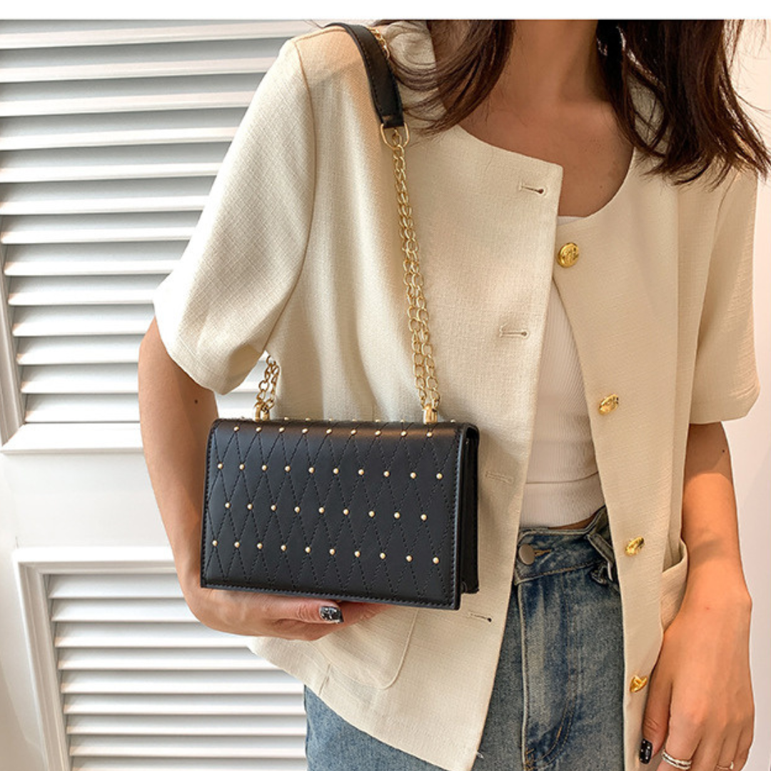 quilted pattern shoulder bag lf2874