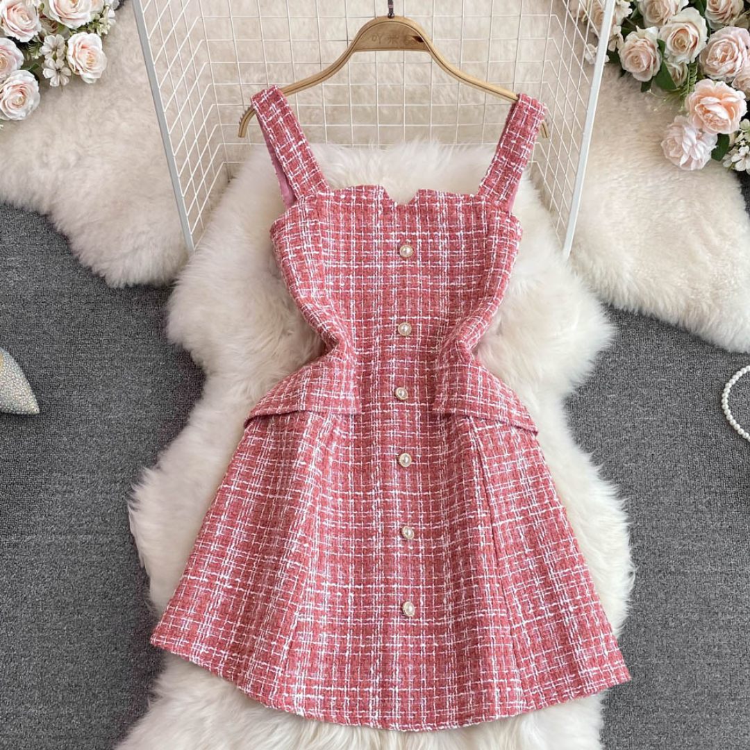 tweed suspender dress lf2634