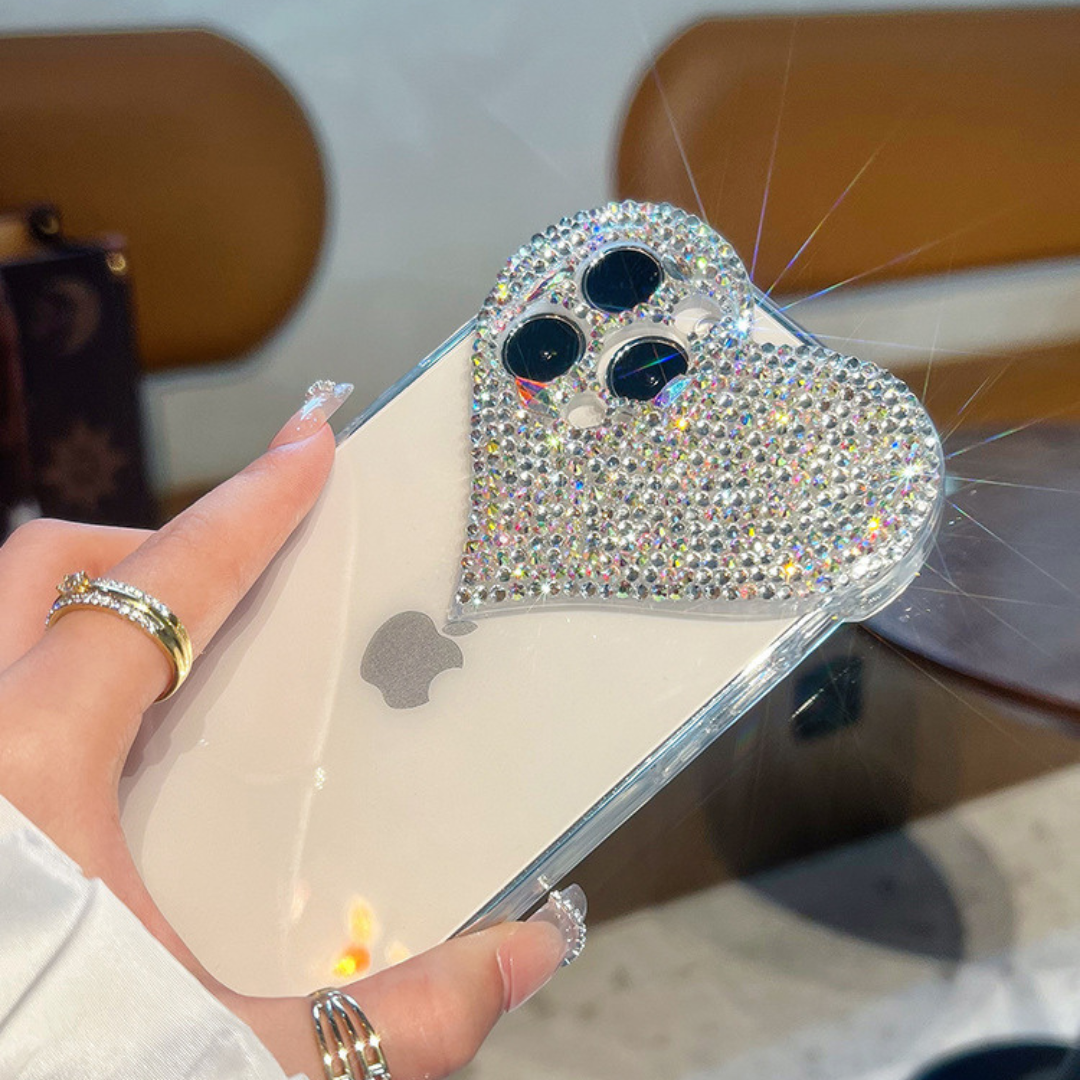 heart rhinestone case lf2646