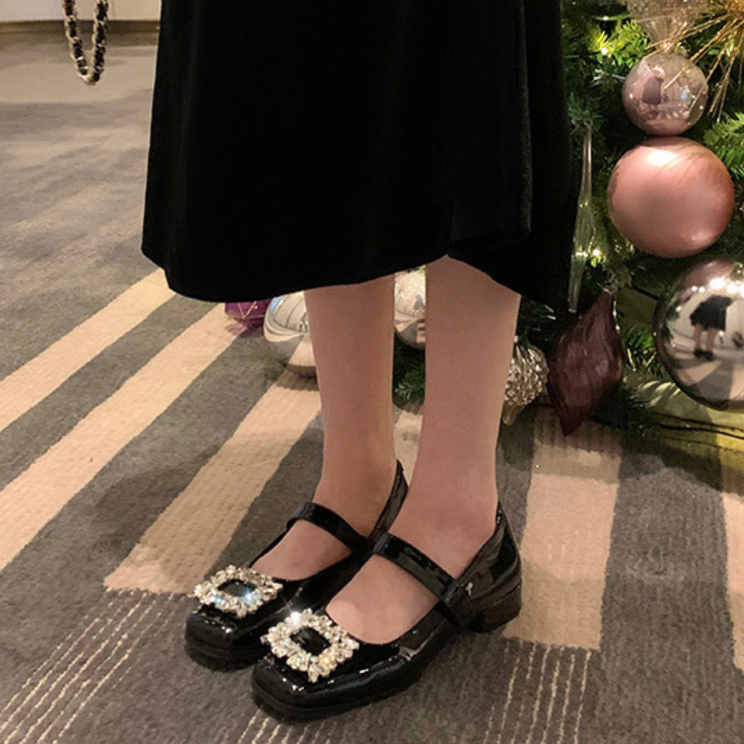 square bijou strap pumps lf2557