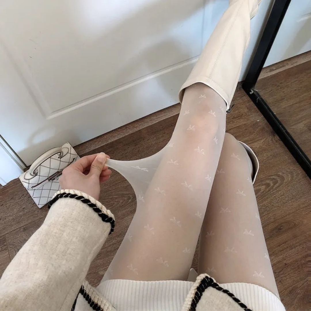 girly pattern tights lf2539