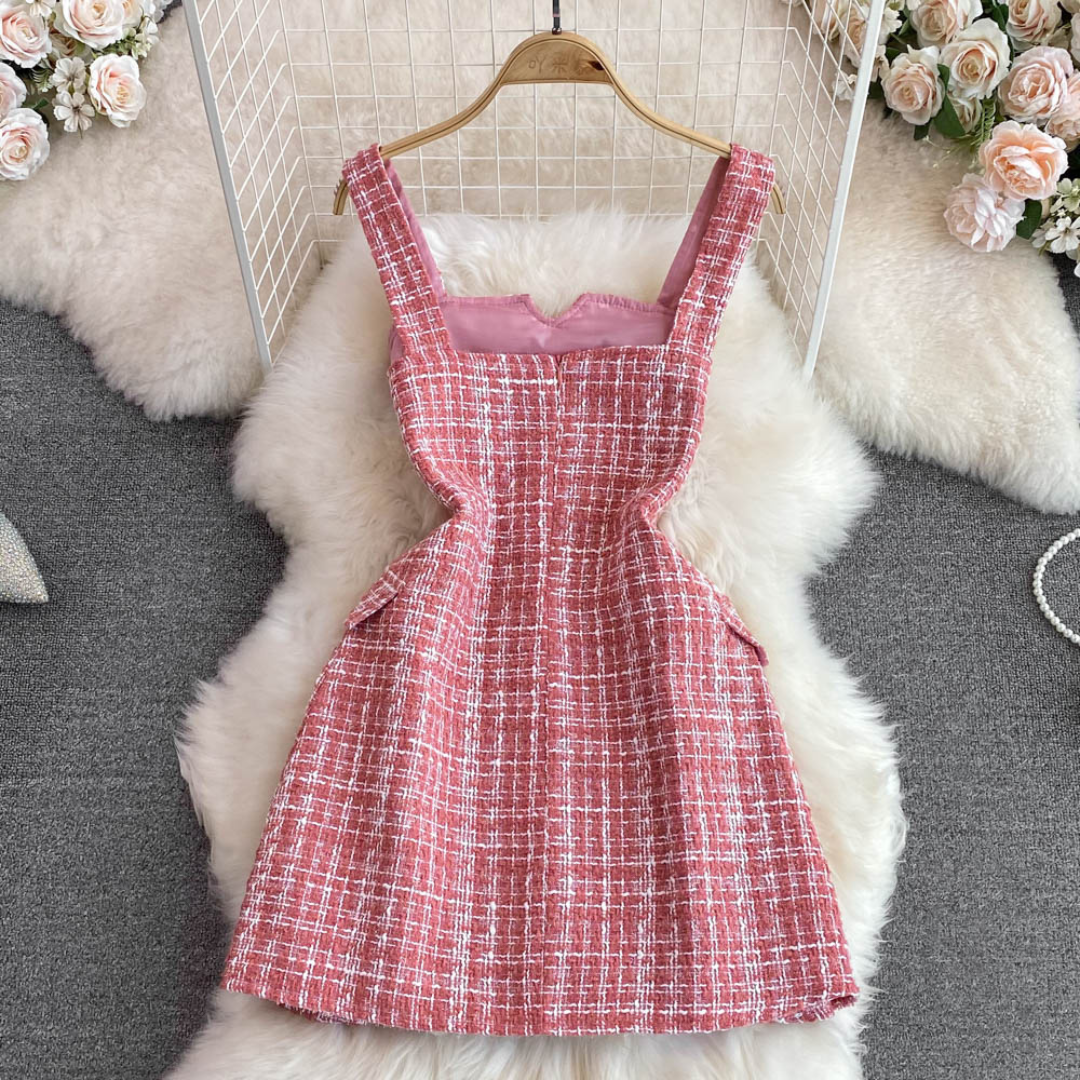 tweed suspender dress lf2634