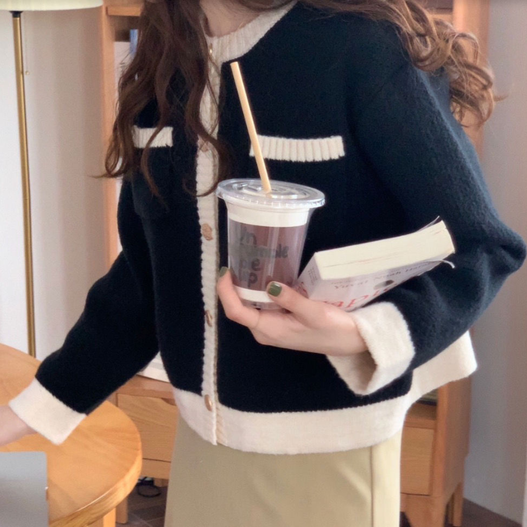 color block cardigan lf2891