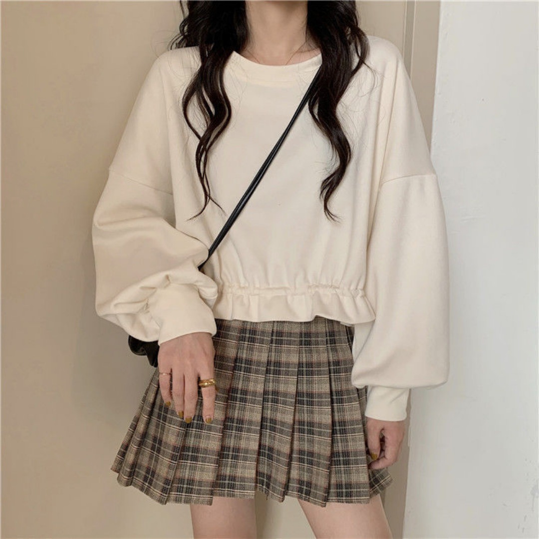 lace up sweatshirts lf2671