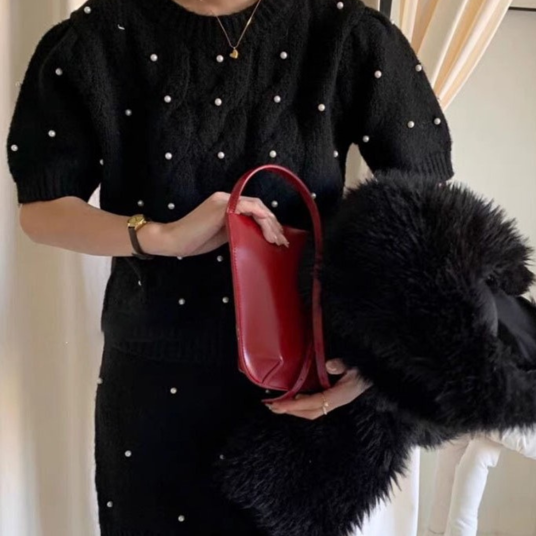 pearl sweater short sleeve setup lf2932