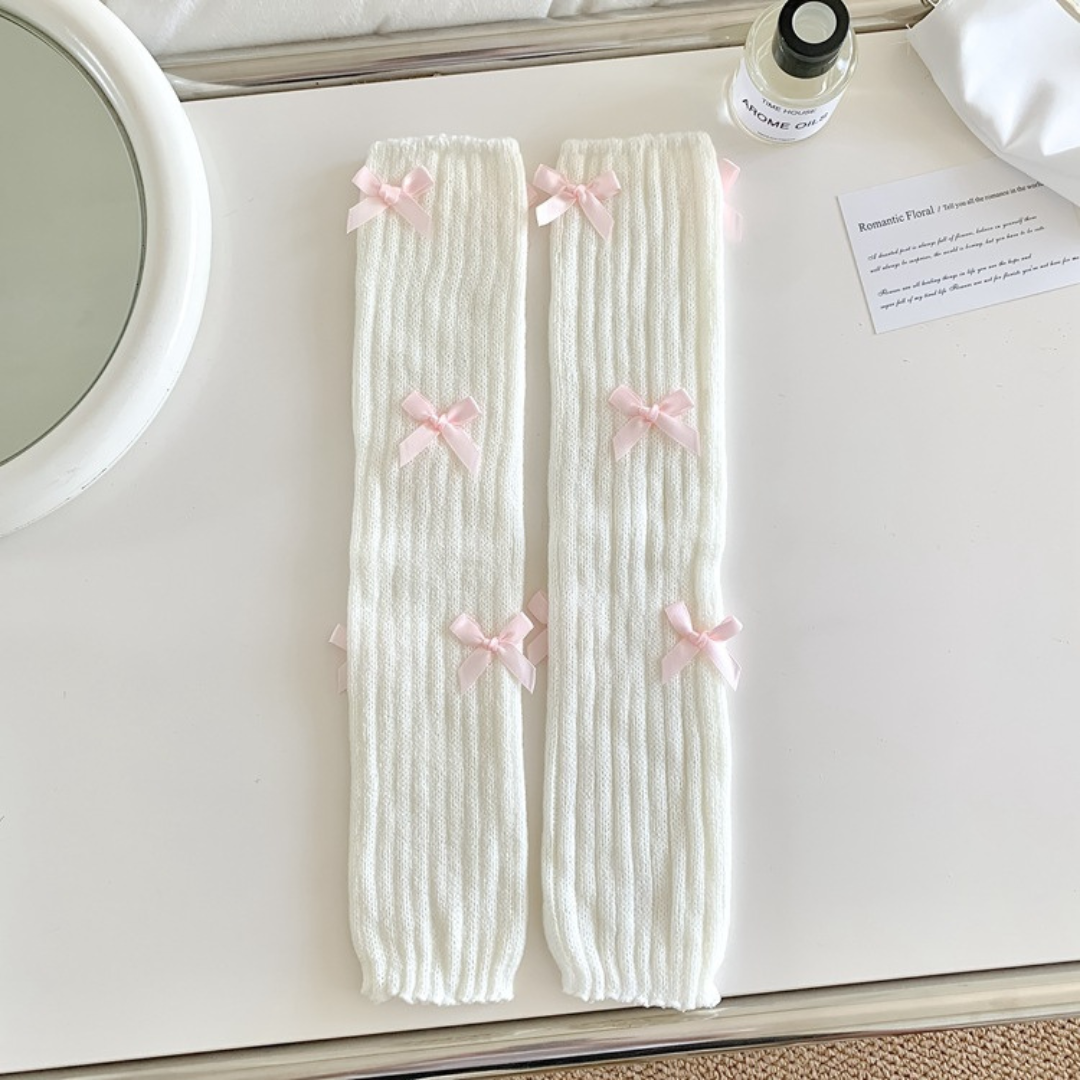 ribbon leg warmers lf2572