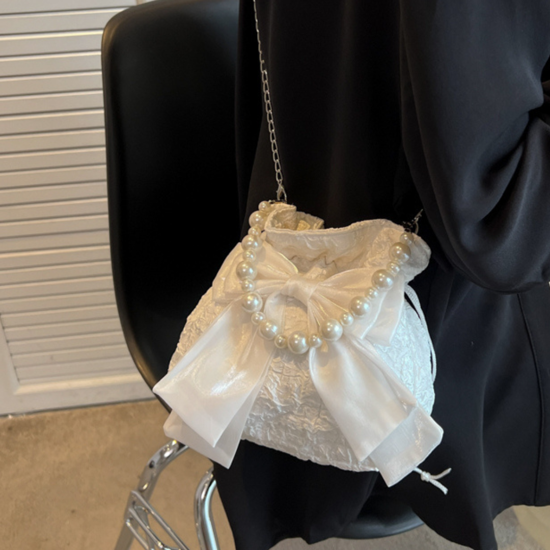 【Ranking9位】large ribbon drawstring bag lf3243