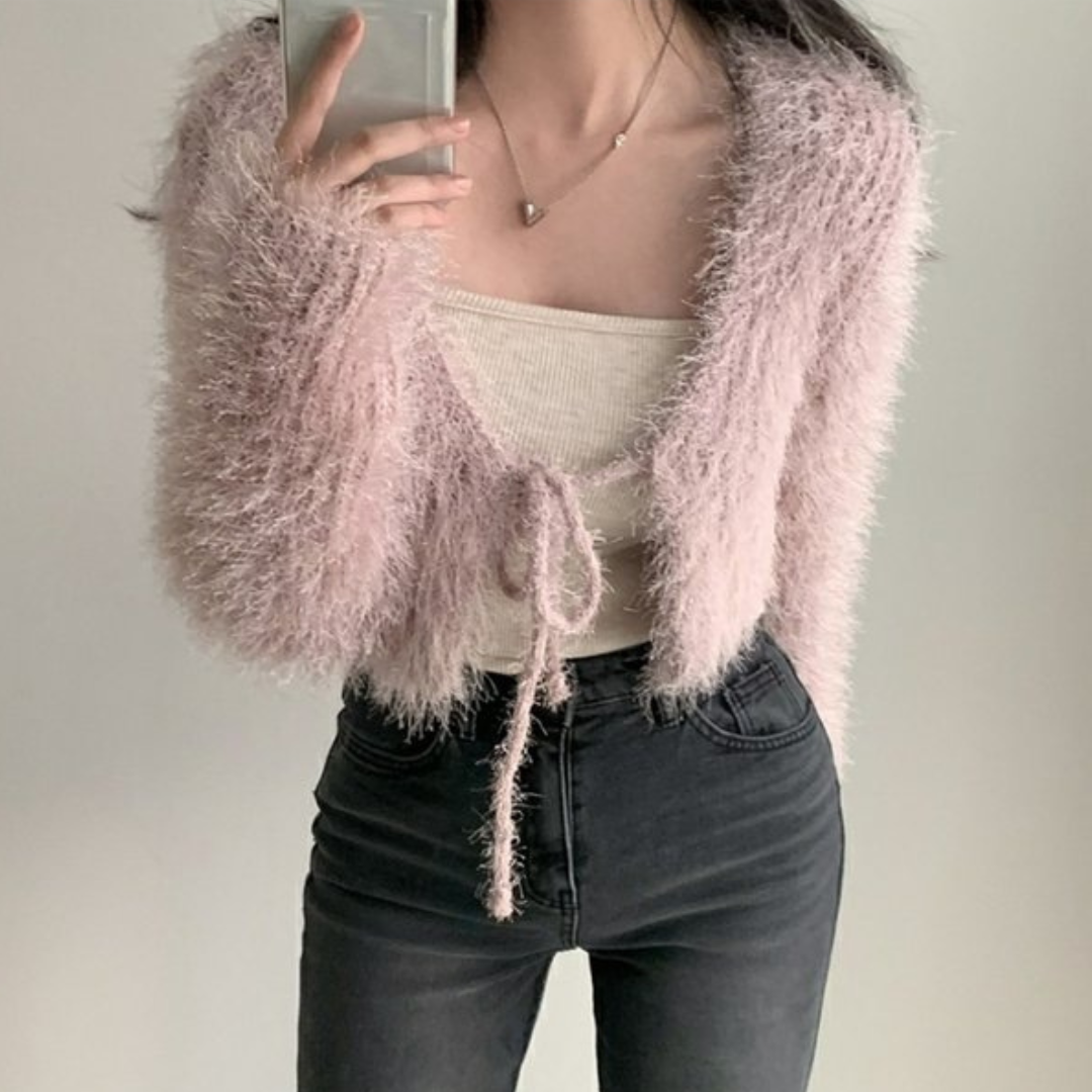 short sweater cardigan lf2637