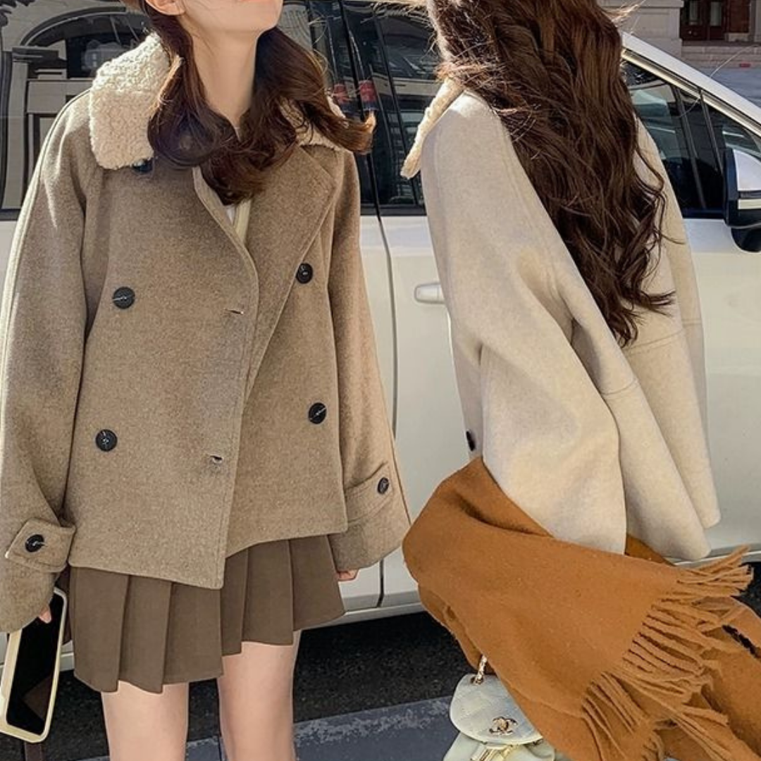 short wool coat lf2668
