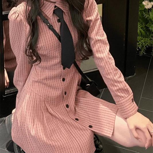 casual shirt onepiece lf3012