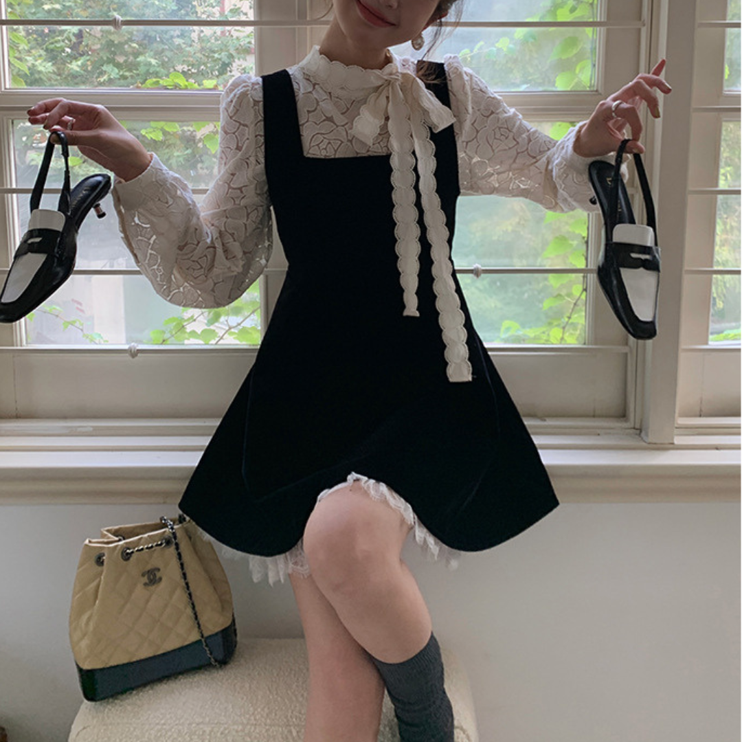 short suspender dress lf2714