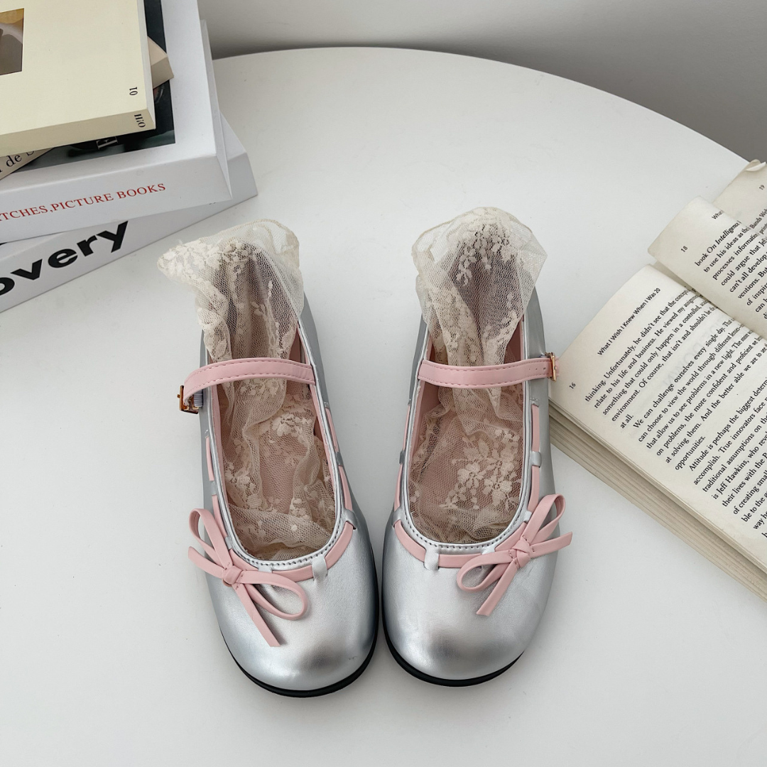 enamel ribbon shoes lf3070