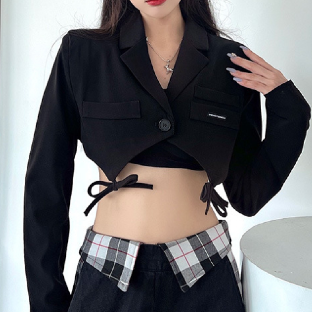 mini length ribbon point jacket lf2991