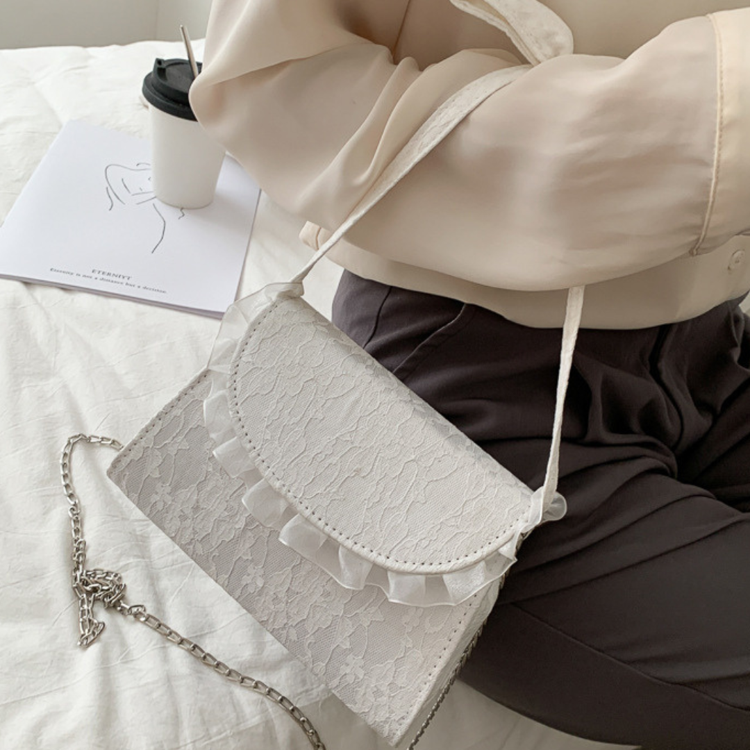 lace material shoulder bag lf3133