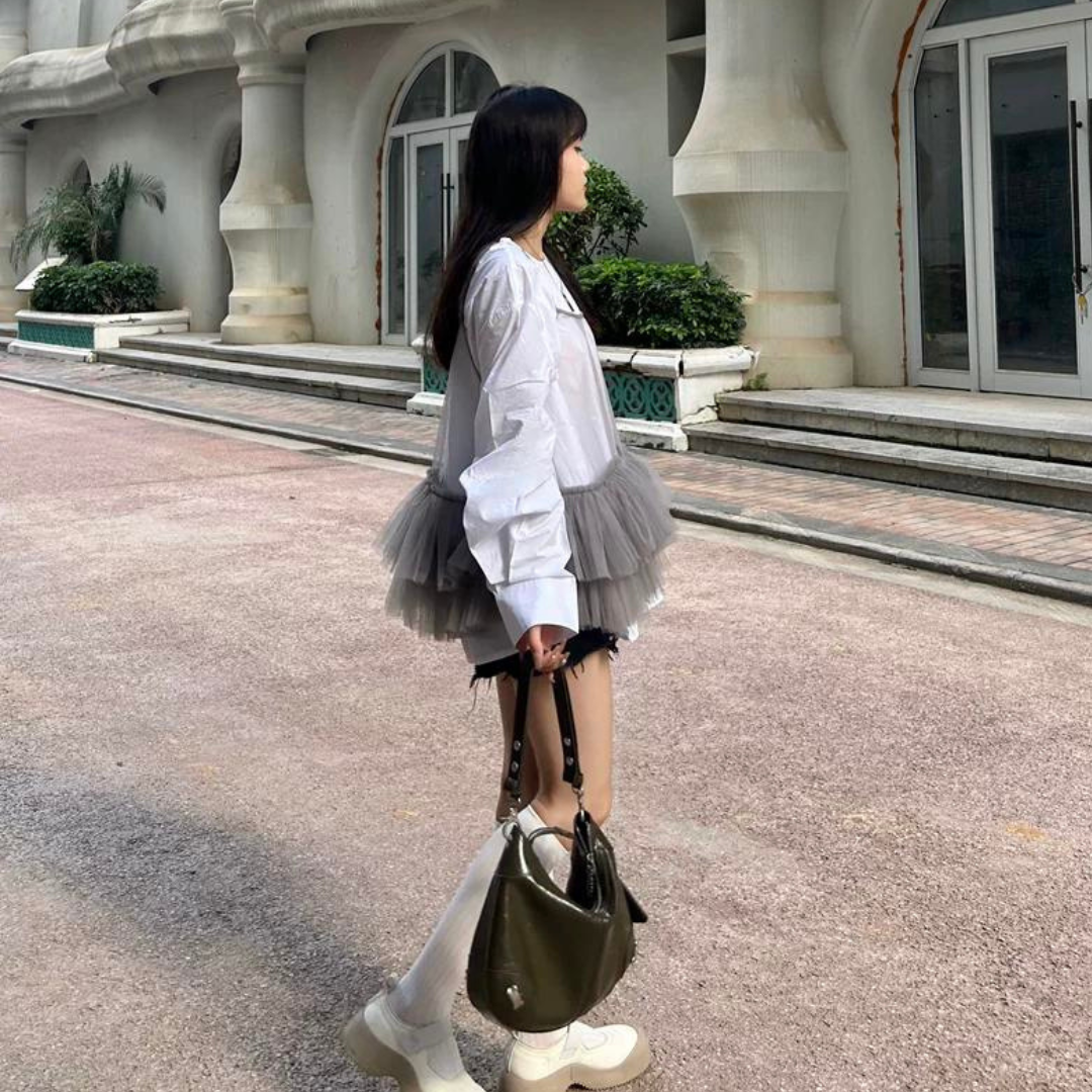 see through blouse lf3321