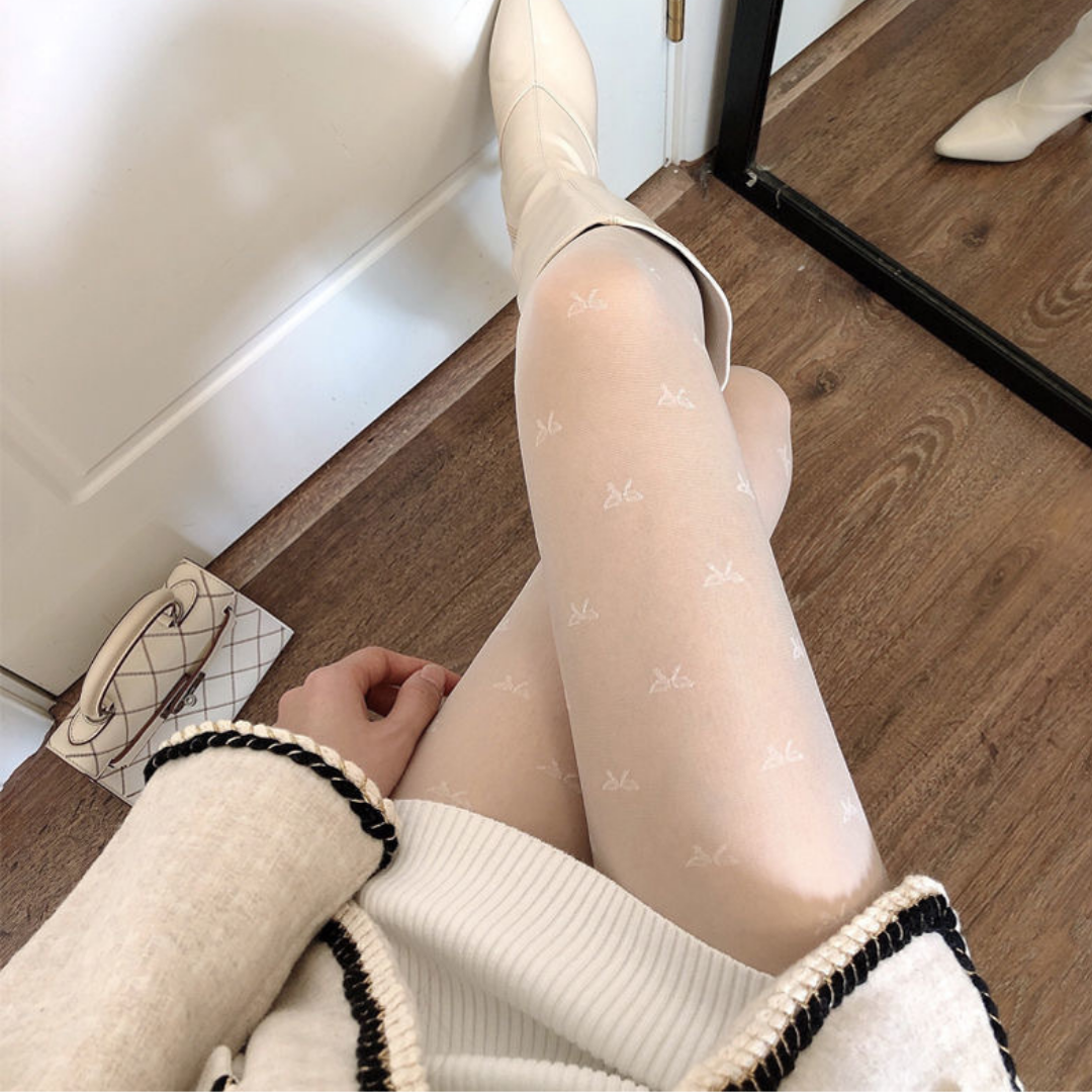 girly pattern tights lf2539