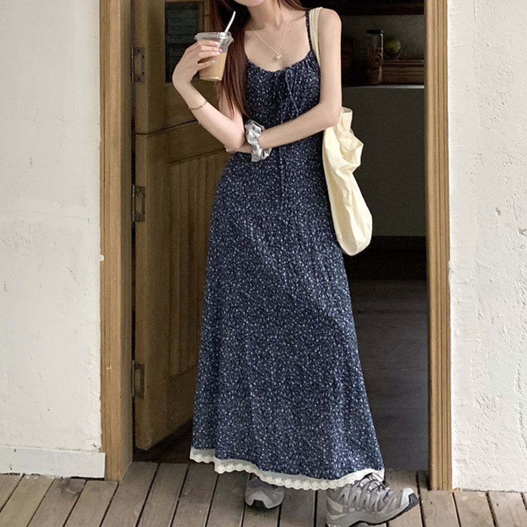 fine floral pattern onepiece lf3277