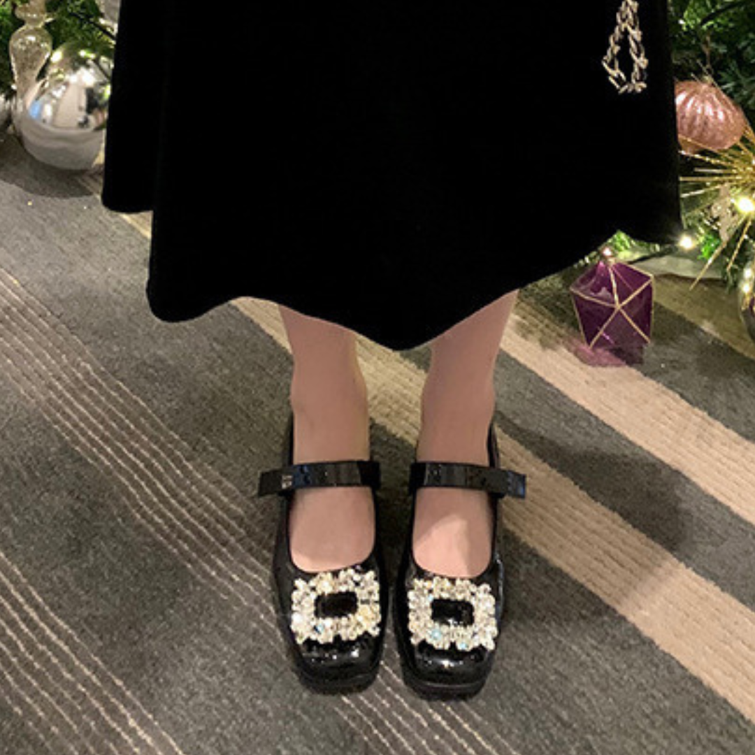 square bijou strap pumps lf2557