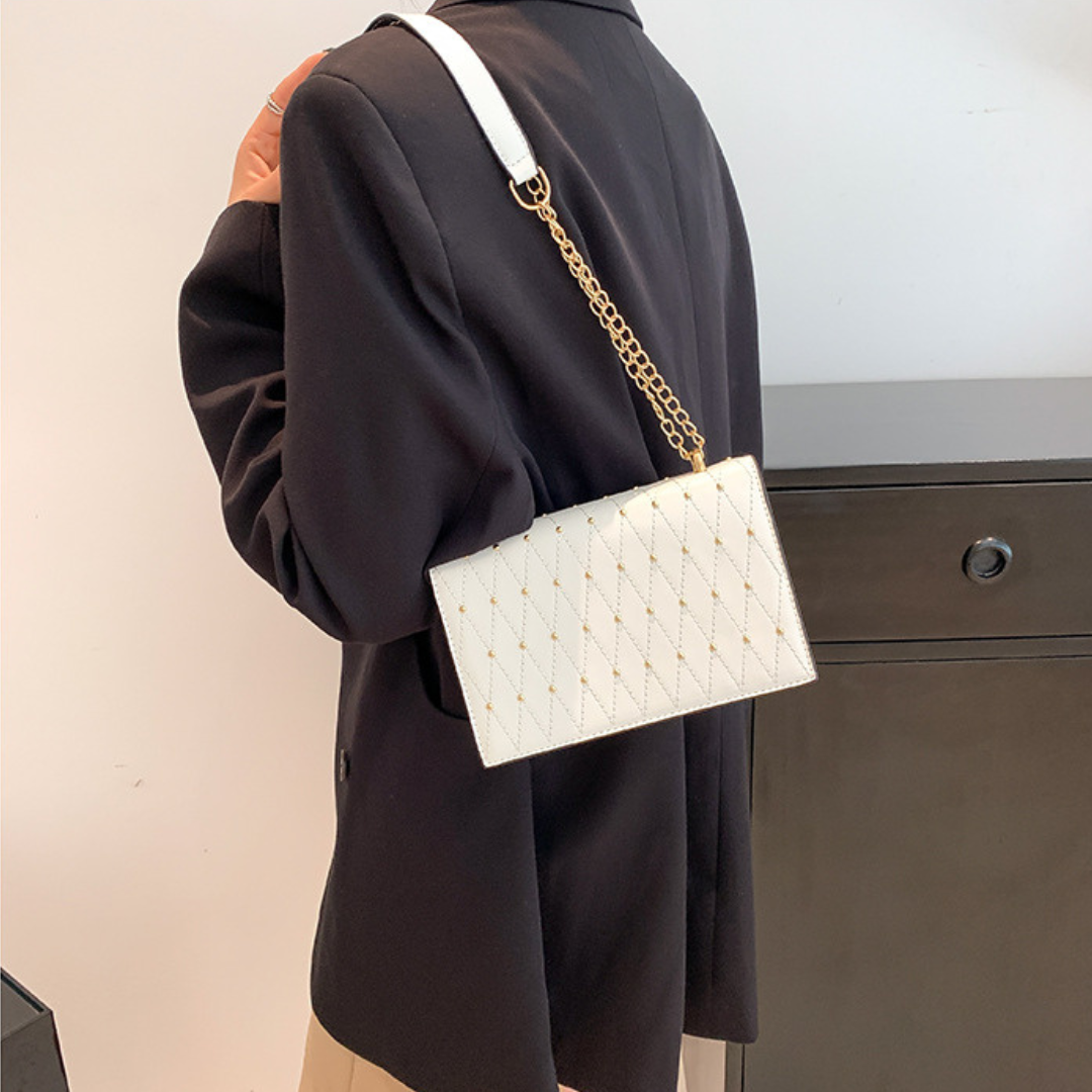 quilted pattern shoulder bag lf2874