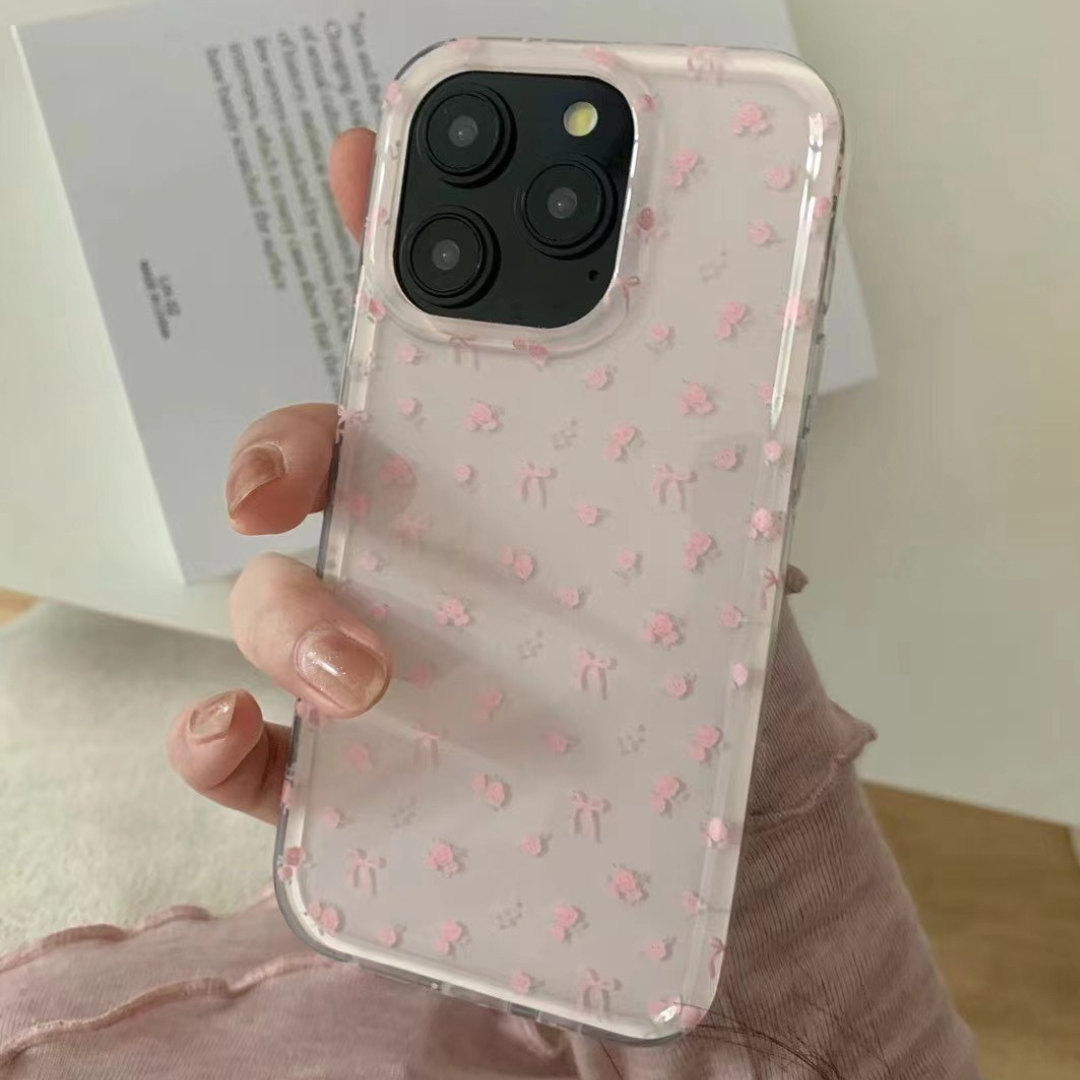 Rose pale pink iPhone case lf3196