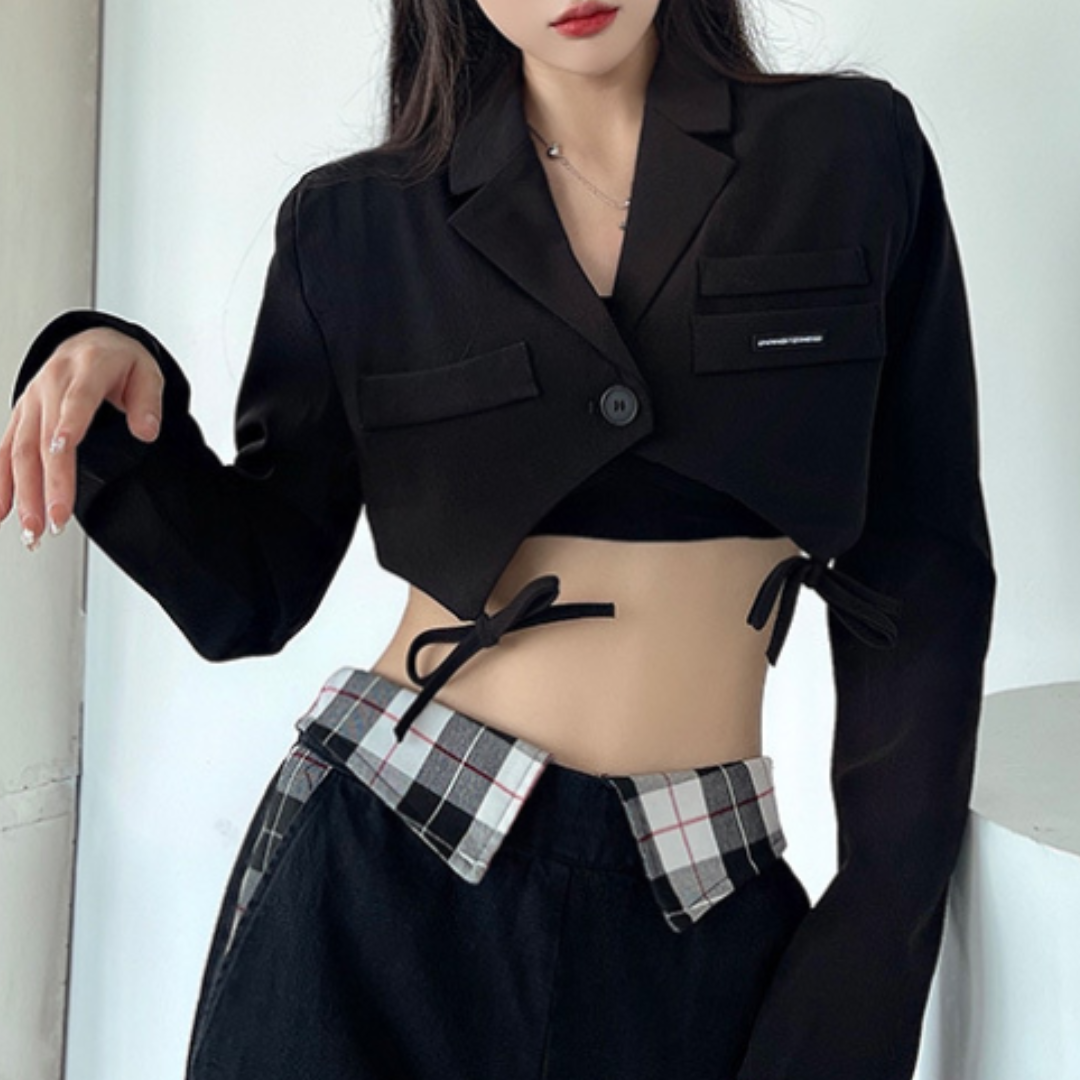 mini length ribbon point jacket lf2991