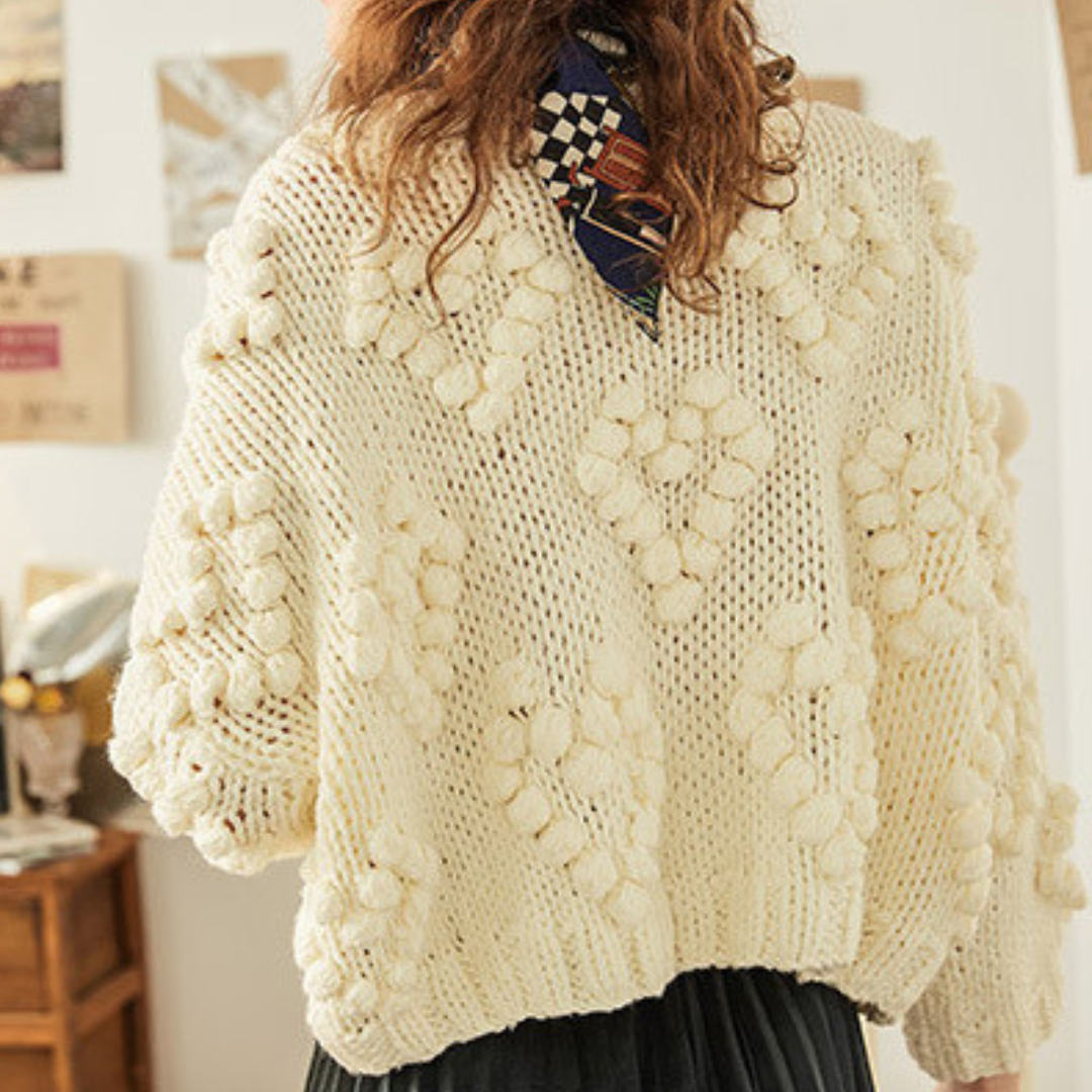 heart ponpon knit lf2732
