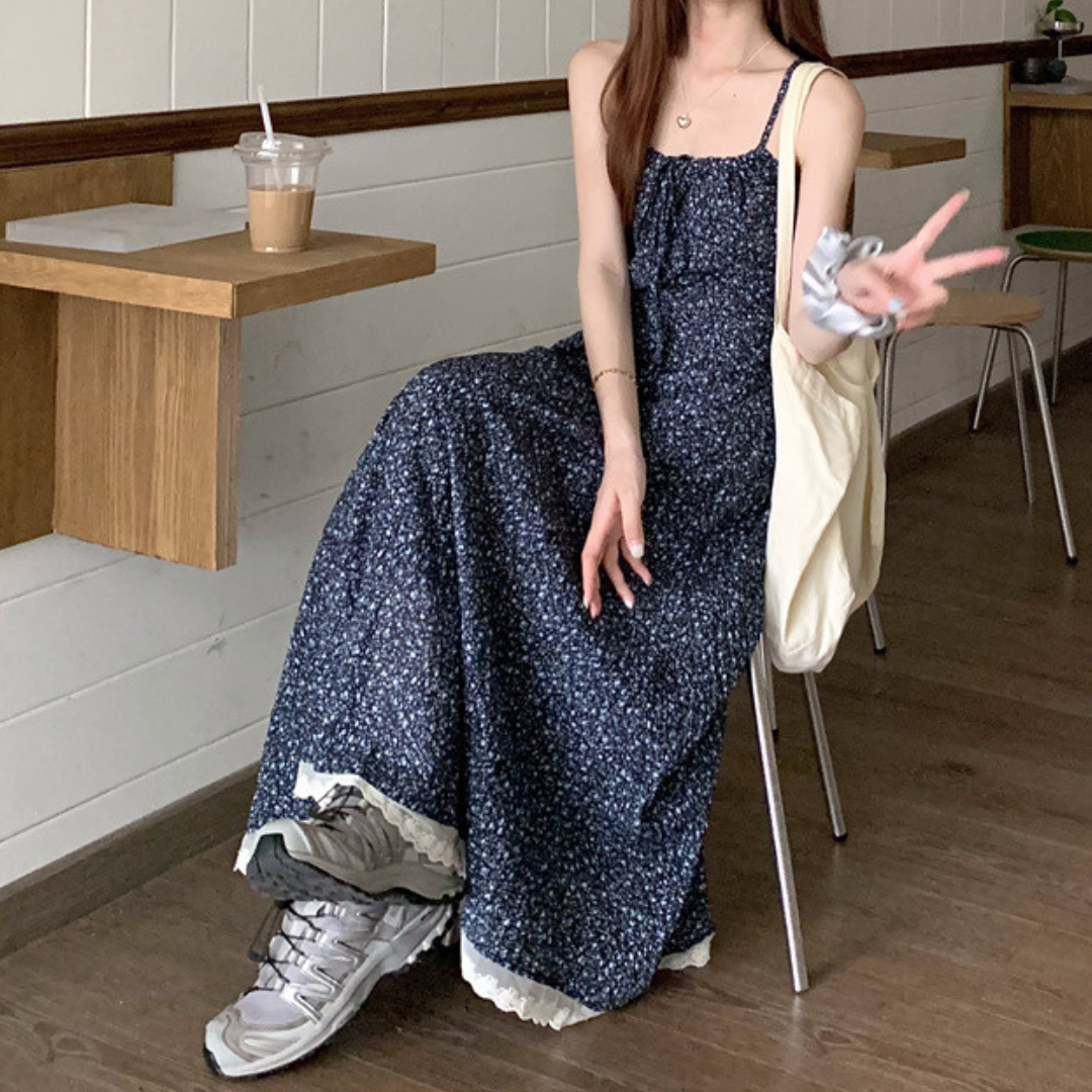 fine floral pattern onepiece lf3277