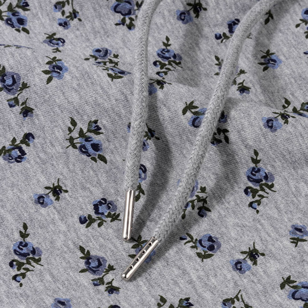 floral pattern hoodie lf3138