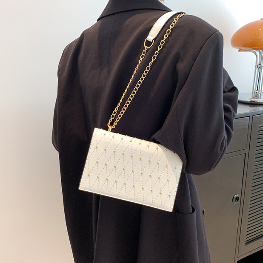 quilted pattern shoulder bag lf2874