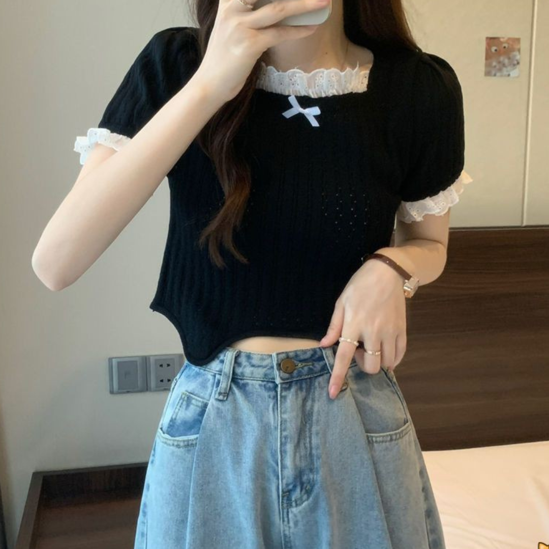 point lace tops lf3203