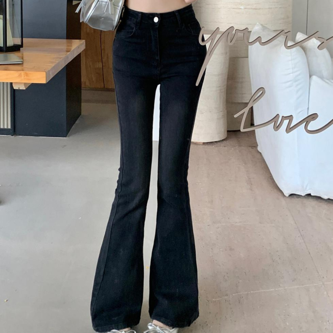 ribbon embroidery flare denim lf3234
