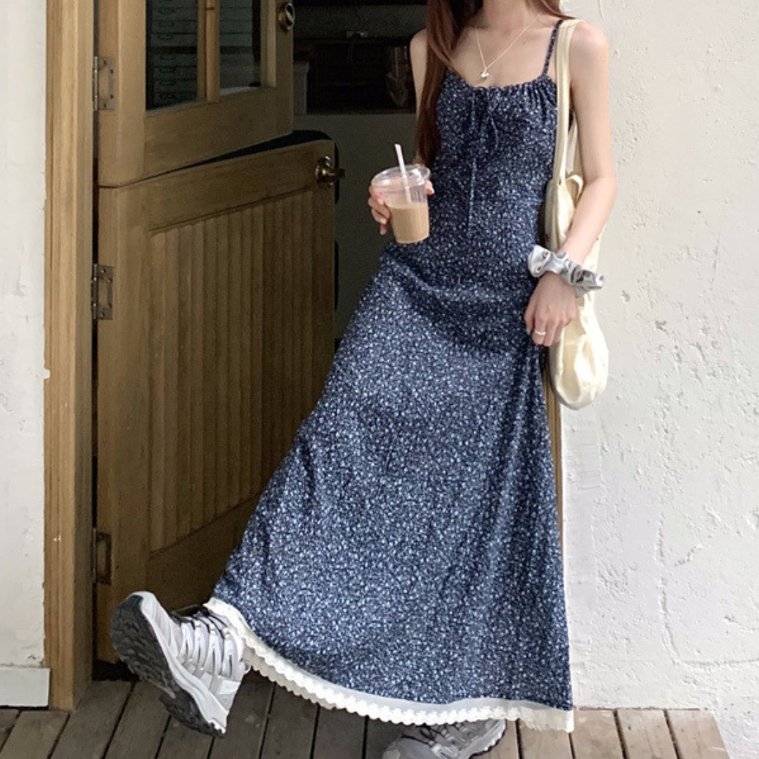 fine floral pattern onepiece lf3277