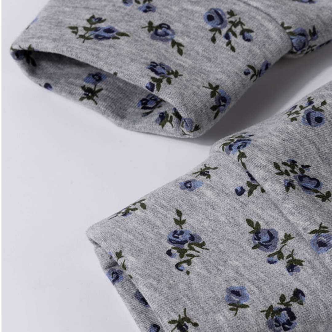 floral pattern hoodie lf3138