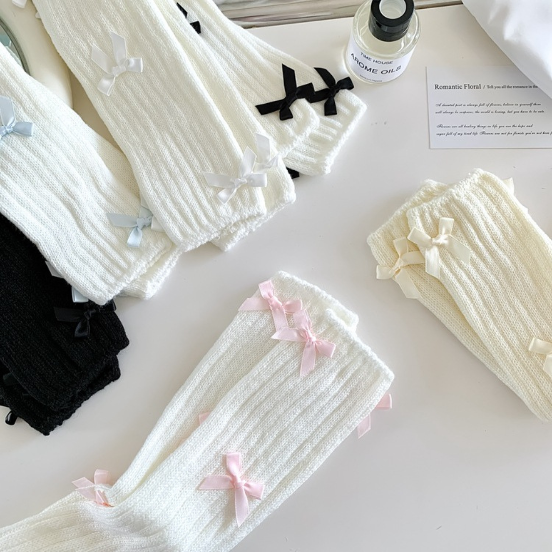 ribbon leg warmers lf2572